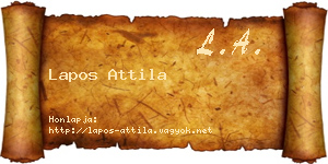 Lapos Attila névjegykártya