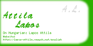 attila lapos business card